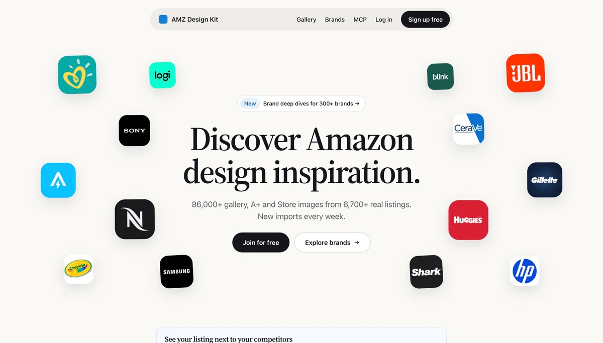 AMZDesignKit website homepage